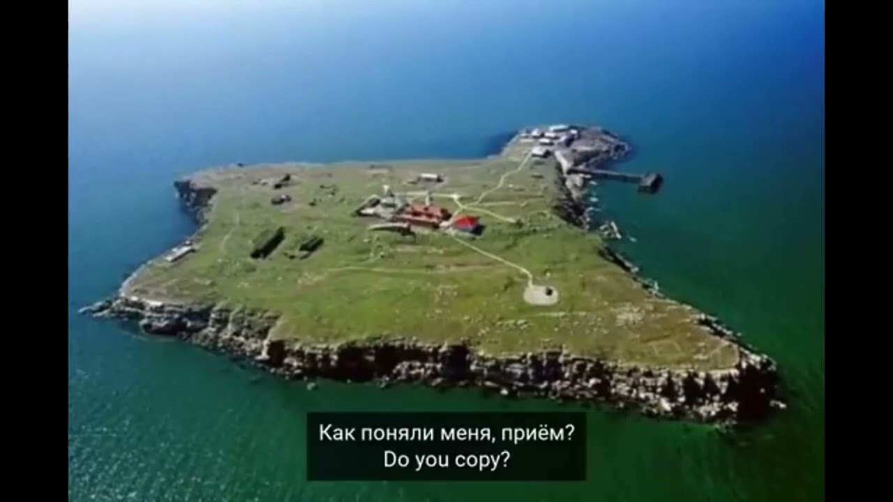 Snake island: Ukraine soldiers warning Russian warships