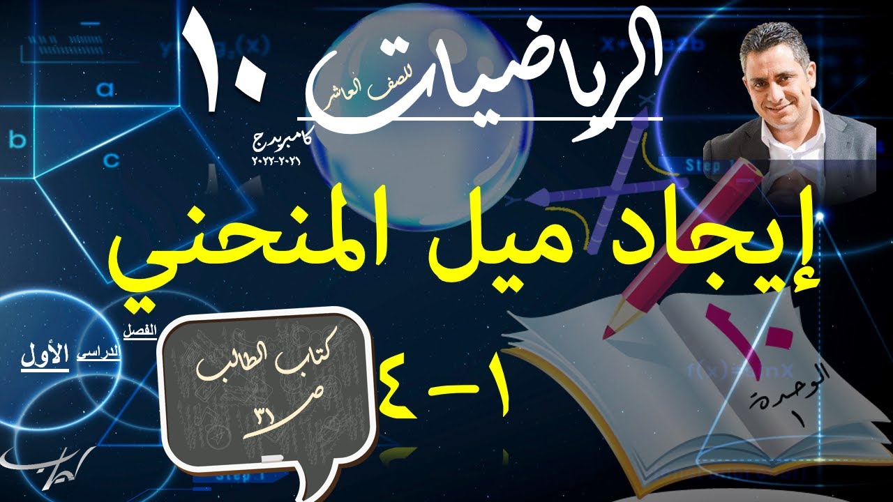 05) إيجاد ميل المنحني 1-4 +حل تمارين كتاب الطالب