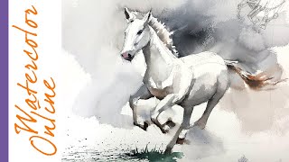 Thursday Speed Up Demos: Running Horse (Watercolor Animal)