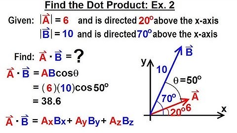 Physics - Test Your Knowledge: Vectors (5 of 30) Find the Dot Product: Ex.2