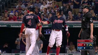 LAA@CLE: Brantley knocks an RBI single to left-center