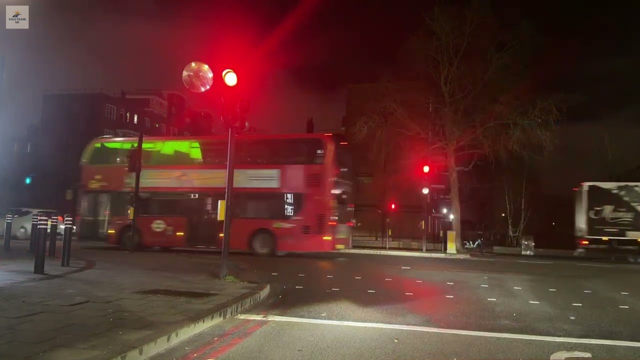 Night street view of London City 