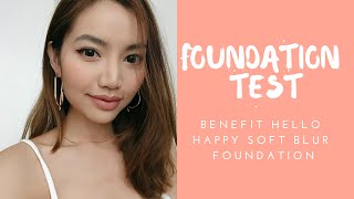Benefit Hello Happy Soft Blur Foundation | 6 Hour Wear Test, Review & Swatch | Acne & Oily Skin screenshot 2