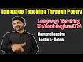 teaching language through poetry| ltm| comprehensive lecture with notes| in hindi and urdu