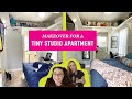 TINY STUDIO APARTMENT MAKEOVER (100 SQ. FEET!) | RENTER-FRIENDLY HACKS