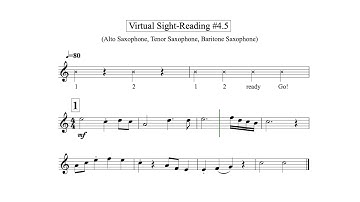 Virtual Sight Reading level 4.5 (Saxophone)