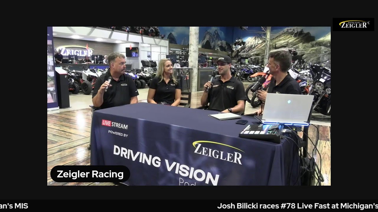 Driving Vision Podcast LIVESTREAM with Josh Bilicki at Zeigler Motorsports