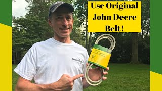 John Deere D105 42 Inch Mower Deck Belt Replacement