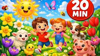 🌷 Colaj 20 Min  de Cântece de Primăvară pentru Copii 🌸 | Muzică de Grădiniță cu Flori✨TraLaPici