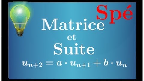 matrice et suite récurrente linéaire • Un+2=1.5 Un+1-0.5 Un • spé maths • Bac 💡💡💡