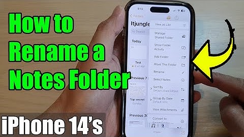 iPhone 14/14 Pro Max: How to Rename a Notes Folder