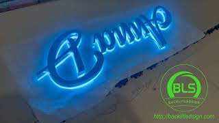 Custom Backlit Channel Letters Waterproof Halo Lit Business Signs