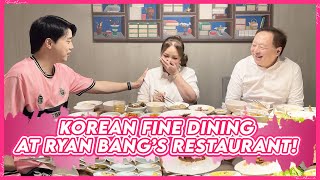 MUKBANG WITH RYAN BANG AT HIS KOREAN FINE DINING RESTAURANT! | Small Laude