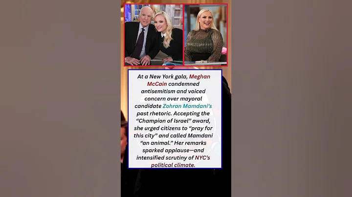 At a New York gala, Meghan McCain condemned antisemitism and voiced concern over mayoral