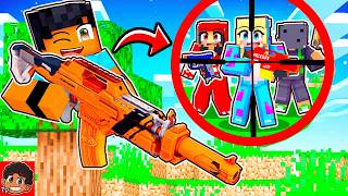Coloquei armas de NERF para trollar meus amigos no Minecraft