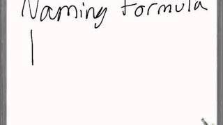 Chemistry Naming Formula Flow Chart