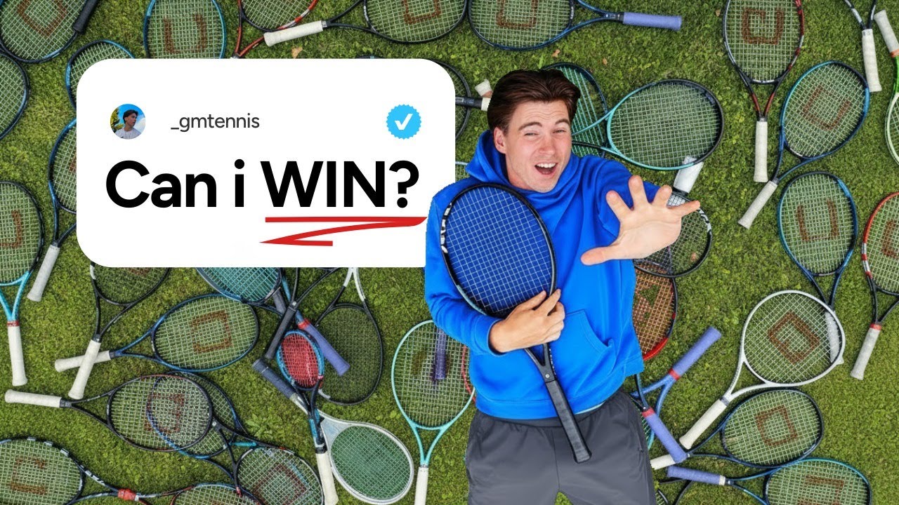 Anything But A Racket Tennis but every point I play with a different racket - YouTube
