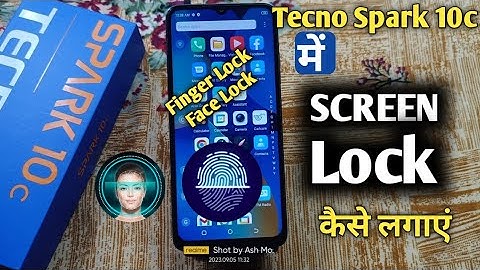 How To Set Screen Lock Tecno Spark 10c | Tecno Spark 10c में Finger Lock कैसे लगायें