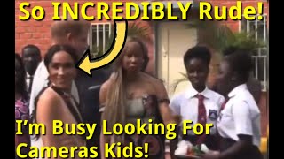 Meghan and Harry Are RUDE! Dismiss School Kids In Nigeria To Search For Cameras!