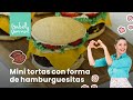 Mini Tortas con forma de hamburguesas: para divertirte cocinando en casa con los más chicos  🍔😜🍰