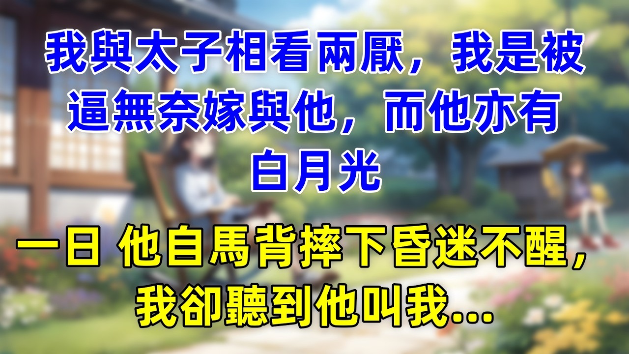 我與太子相看兩厭，我是被逼無奈嫁與他，而他亦有白月光，一日 他自馬背摔下昏迷不醒，我卻聽到他叫我...