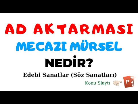 AD AKTARMASI (MECAZI MÜRSEL) Konu Anlatımı ve Örnekler