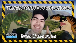 TEACHING YOU HOW TO CREATE MODELS in #sticknodes | Tutorial 02: Arms and Legs #dinosaur 