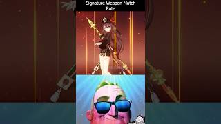 Genshin Impact 5 Star Signature Weapon Match Rate.. #genshinimpact #shorts