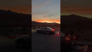 700HP R34 GTR RB28 spitting huge flames in the desert #gtr #skyline #sunset