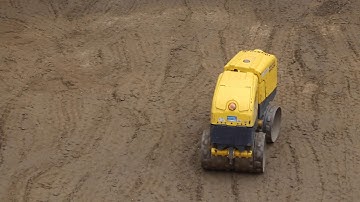 A Wacker Neuson Remote-Controlled Roller in Action