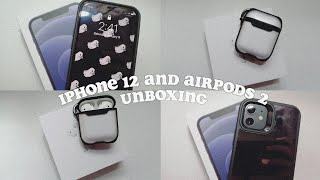 An iPhone 12 (black, 128gb) & Airpods Unboxing | PH