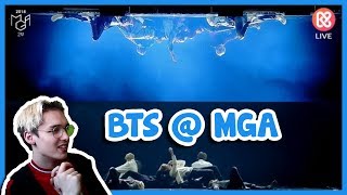 Video thumbnail of "BTS PERFORMANCE AT MGA REACTION"