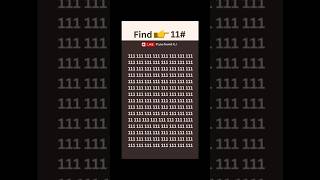 Impossible 🤯#Find 11🧠 #fuzzle #iqtest #braingames