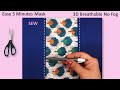 New Style 💗 DIY Fabric Face Mask Sewing Tutorial- 5 Minutes No Fog 3D Mask Cloth- Easy Sew Pattern