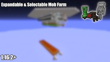 Expandable & Selectable Mob Farm for Minecraft 1.16.2+ | Tutorial