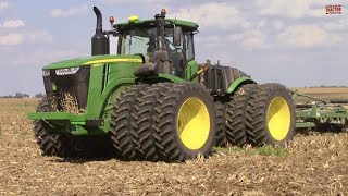 Big JOHN DEERE Tractors Plowing, Planting & Harvesting