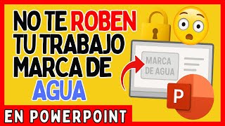 Cómo Poner Marca de Agua en PowerPoint y Dejar Huella | sello de agua en sus diapositivas