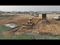 BEST filled using Mini Bulldozer KOMATSU D20P and KOMATSU D53P, 5-ton Truck