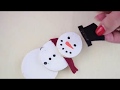 Cute Snowman Ornament from Wood Slices Cute Snowman Ornament from Wood Slices