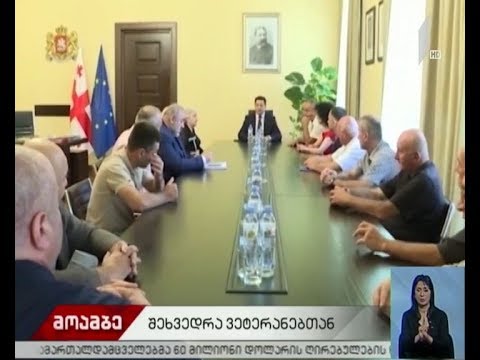 პარლამენტის თავმჯდომარე აფხაზეთის ომის ვეტერანებს შეხვდა