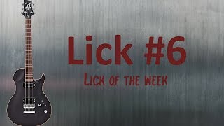 Lick #6 :  Diminished sweep picking lick (with Tab)