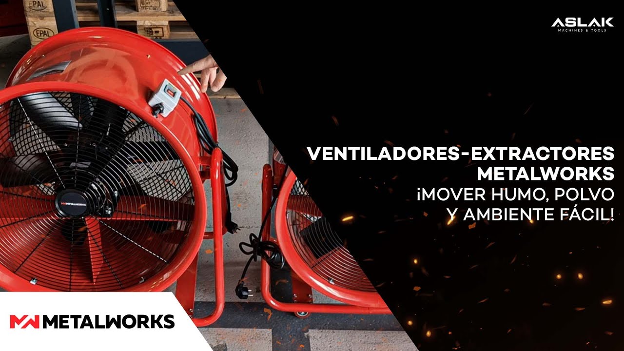 Ventilador extractor portátil adecuado para el mantenimiento del aire y  eliminación de gases Metalworks Metalworks