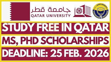 Qatar University Scholarship 2026 | Fully Funded Masters & PhD in Qatar | How to Apply Step-by-Step