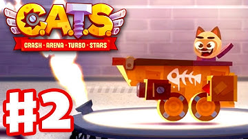 CATS: Crash Arena Turbo Stars - Gameplay Walkthrough Part 2 - Surfer Champion! Wooden League! (iOS)