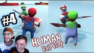 Mario vs Luigi en Mundo de Plastilina | Luchas en Human Fall Flat | Juegos Karim Juega
