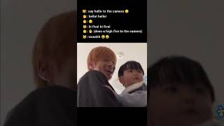 Taehyun Teaching Yoojun How To Greet The Camera yoojun