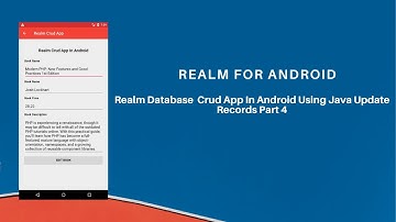 Realm Database Crud App In Android Edit Records Part 4