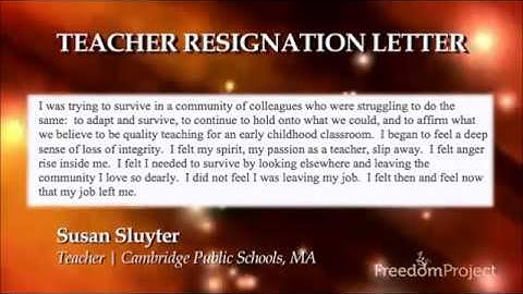 Teachers Resign: The Case Against Common Core & National Standards