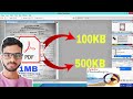 Adobe photoshop 7.0 //How To Make  PDF file size 100kb &500kb Without Quality loss in hindi(offline)