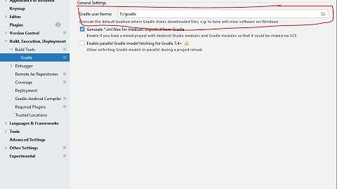 How to change Gradle saved location in android studio